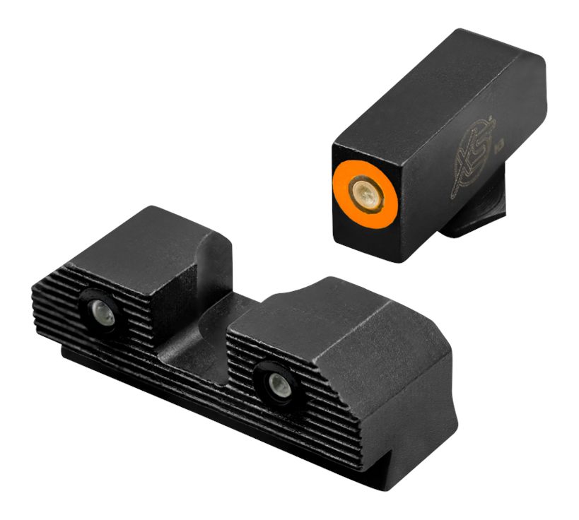 XS Sights GLR203P6N R3D 2.0 Night fits Glock Black | Green Tritium Orange O view 2