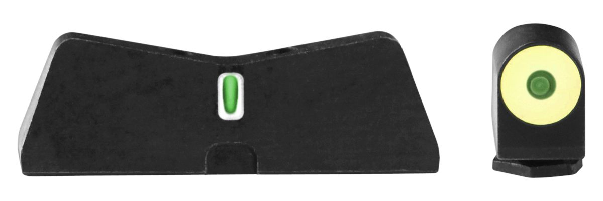 XS Sights GL0009S5Y DXT2 Big Dot Night fits Glock Black | Green Tritium Yel