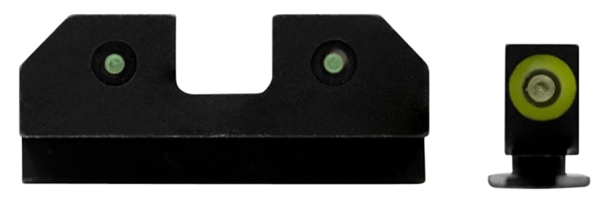 XS Sights GLR014P6G R3D Night fits Glock Black | Green Tritium Outline Fron