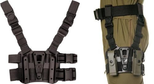 Blackhawk 432000PBK Tactical Holster Platform Carbon Fiber Leg Mount Fits C view 2