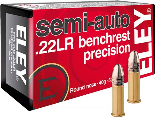 ELEY PRECISION 22LR 40GR SEMI AUTO BENCHREST 50RD 100BX/CS