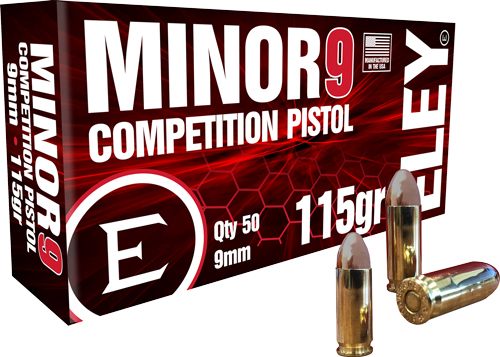 ELEY MINOR 9 COMPETITION 9MM 115GR FMJ 50RD 20BX/CS