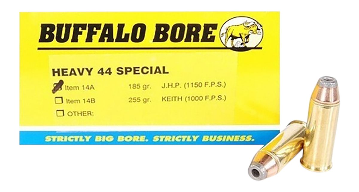 Buffalo Bore Ammunition 14A20 Heavy Strictly Business 44S W Spl 180gr Jacke