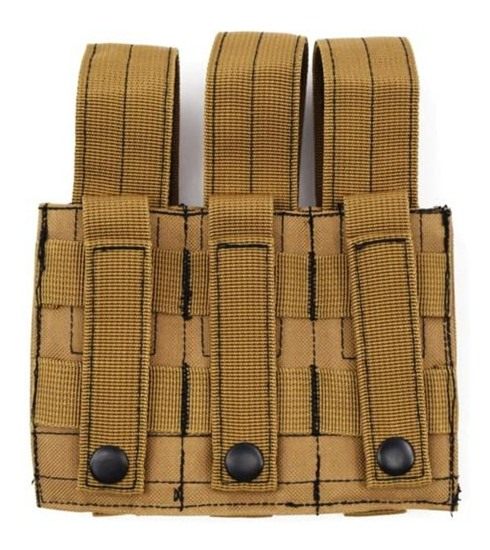 Advance Warrior Solutions Pistol Triple Mag Pouch Tan view 3