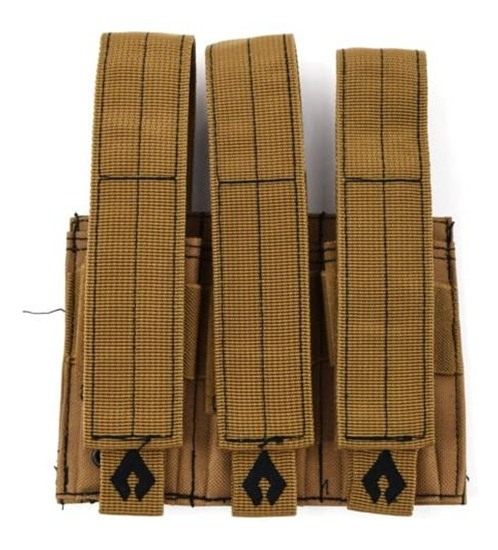 Advance Warrior Solutions Pistol Triple Mag Pouch Tan view 4