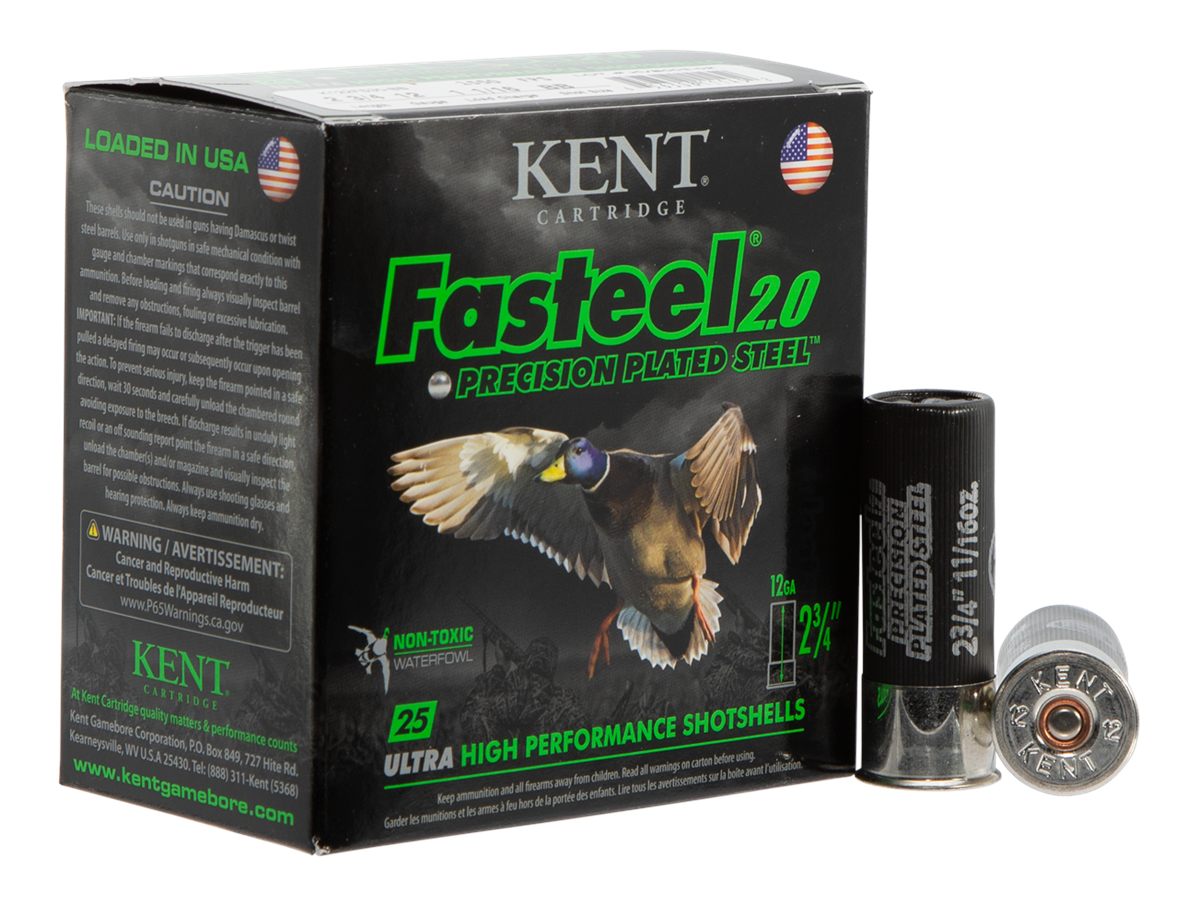 Kent Cartridge K122FS30BB Fasteel 2.0 12 Gauge 2.75in 1 1/16 oz BB Shot 25