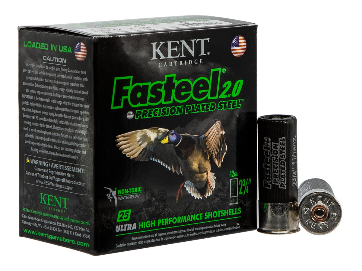 Kent Cartridge K122FS303 Fasteel 2.0 12 Gauge 2.75in 1 1/16 oz 3 Shot 25 Pe