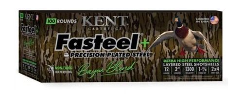 Kent Cartridge Fasteel+ Precision Plated Steel Bayou Blend Shotshells 12ga view 2