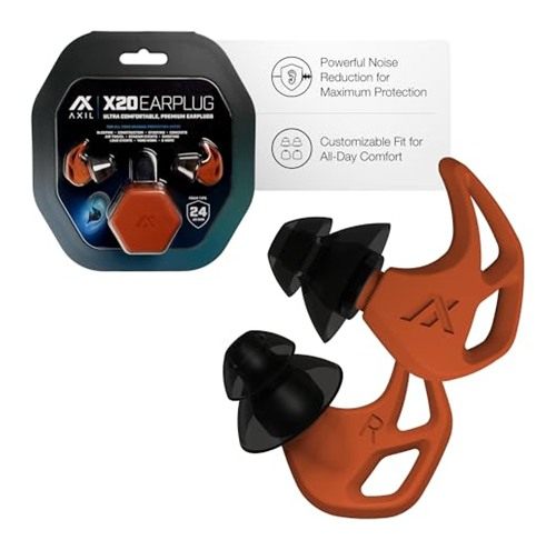 Axil X20 Noise Reduction Ear Plugs - Orange - Customizable Fit Hearing Prot view 6