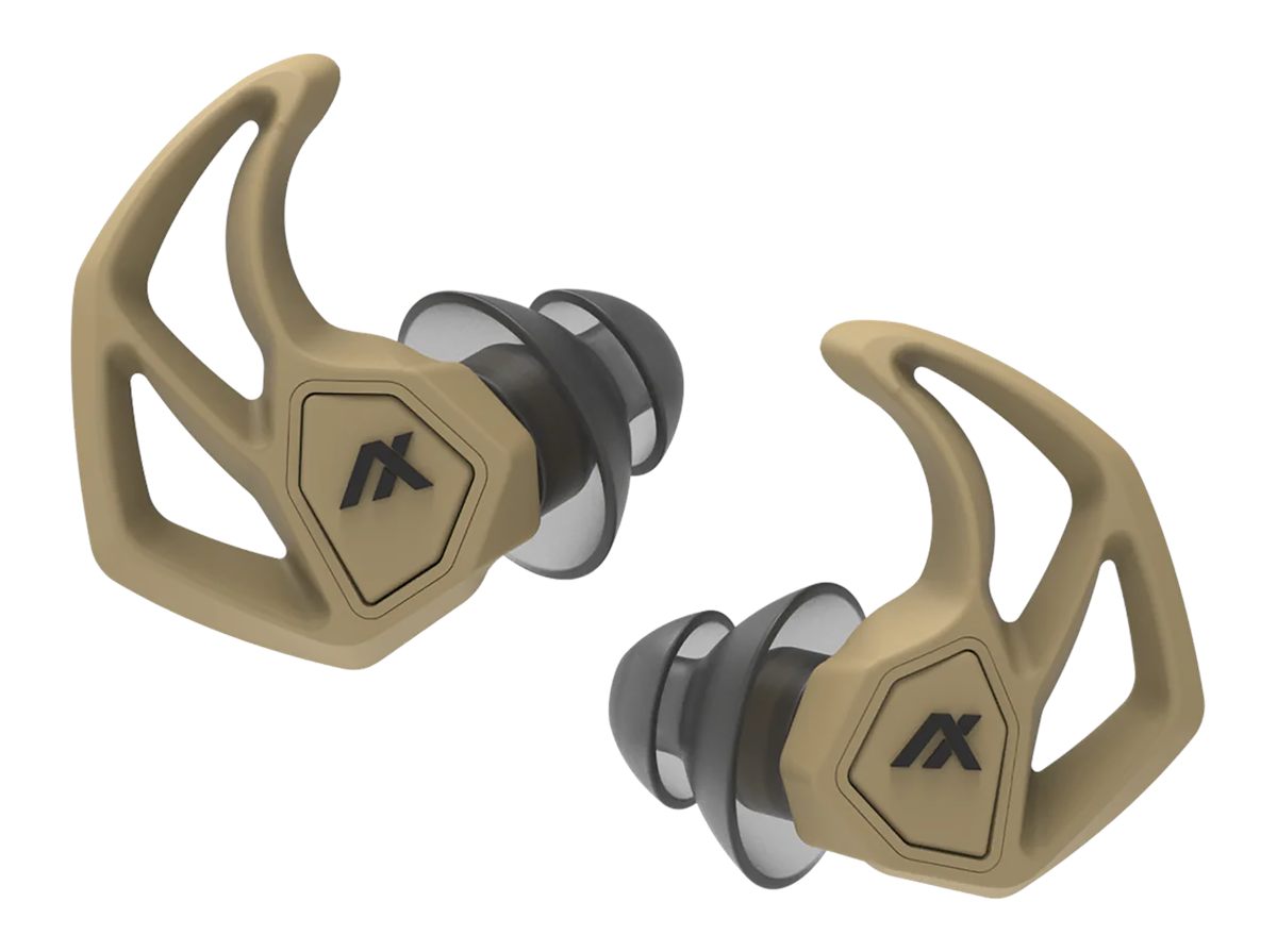 Axil X30i Noise Reduction Ear Plugs - Desert Tan - Hear-Through Mode Protec