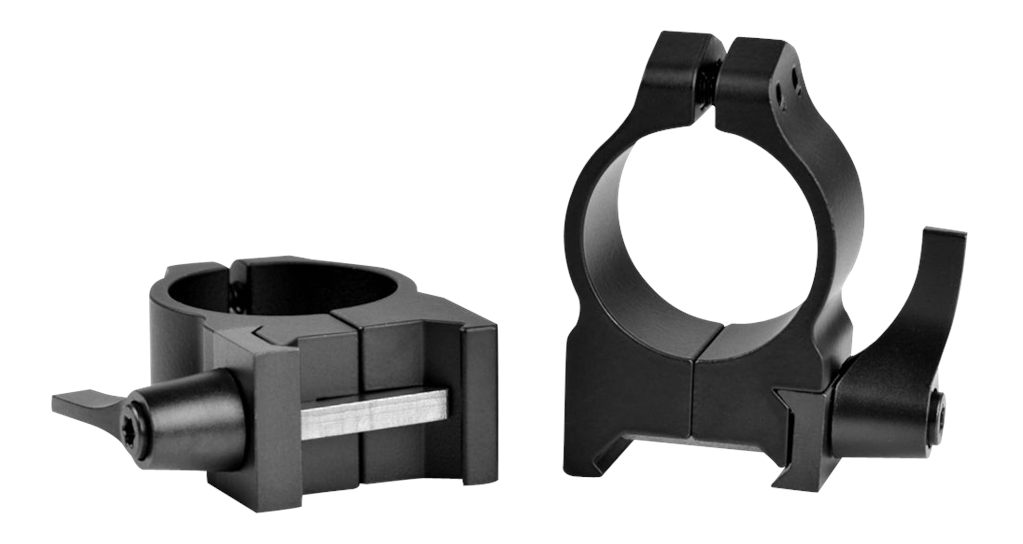 Warne 201LM Maxima Quick Detach Scope Rings, Sintered Steel, Vertical Split