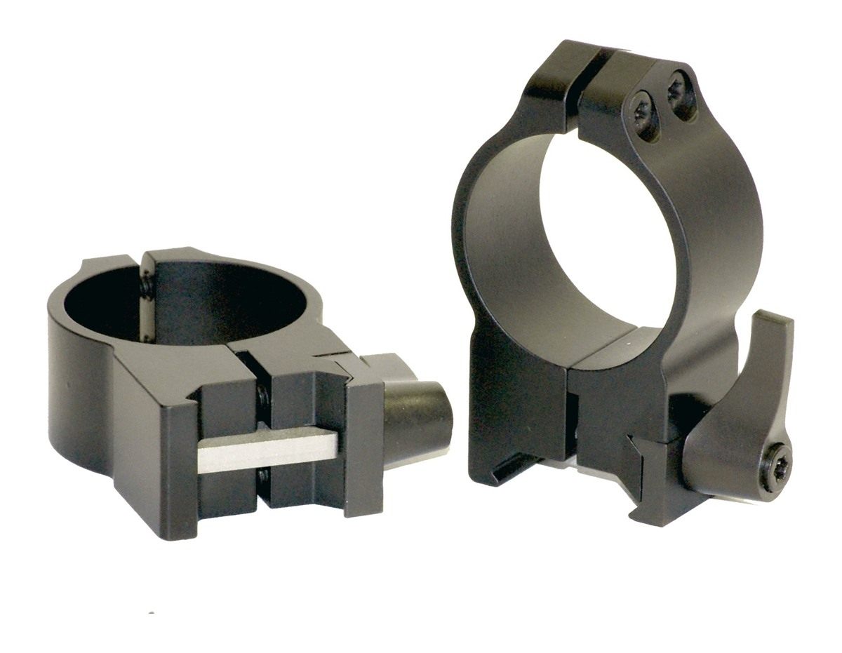 Warne 215LM Maxima Quick Detach Scope Rings, Sintered Steel, Vertical Split view 2