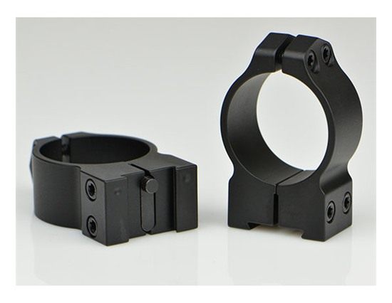 Warne 14TM Tikka Permanently Attached Scope Rings, Solid Steel, Vertically view 2