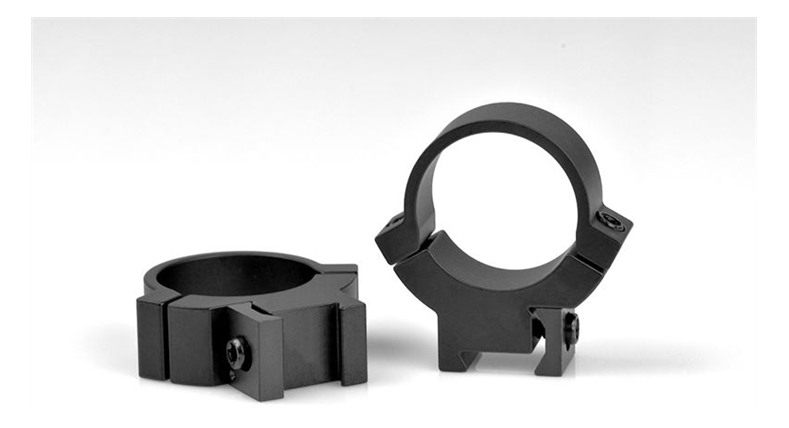 Warne 722M Rimfire Scope Rings, Solid Steel, Horizontal Split, 1 inch, High view 2