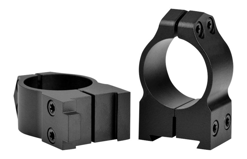Warne 1BM CZ 550 Permanently Attached Scope Rings, Solid Steel, Vertically view 2