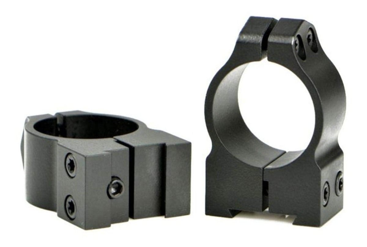 Warne 15B1M CZ Permanently Attached Scope Rings, Solid Steel, Vertically Sp
