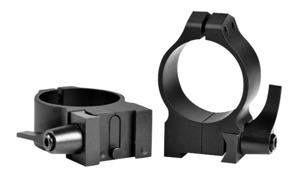 Warne 14TLM Tikka Quick Detach Scope Rings, Solid Steel, Vertically Split view 2