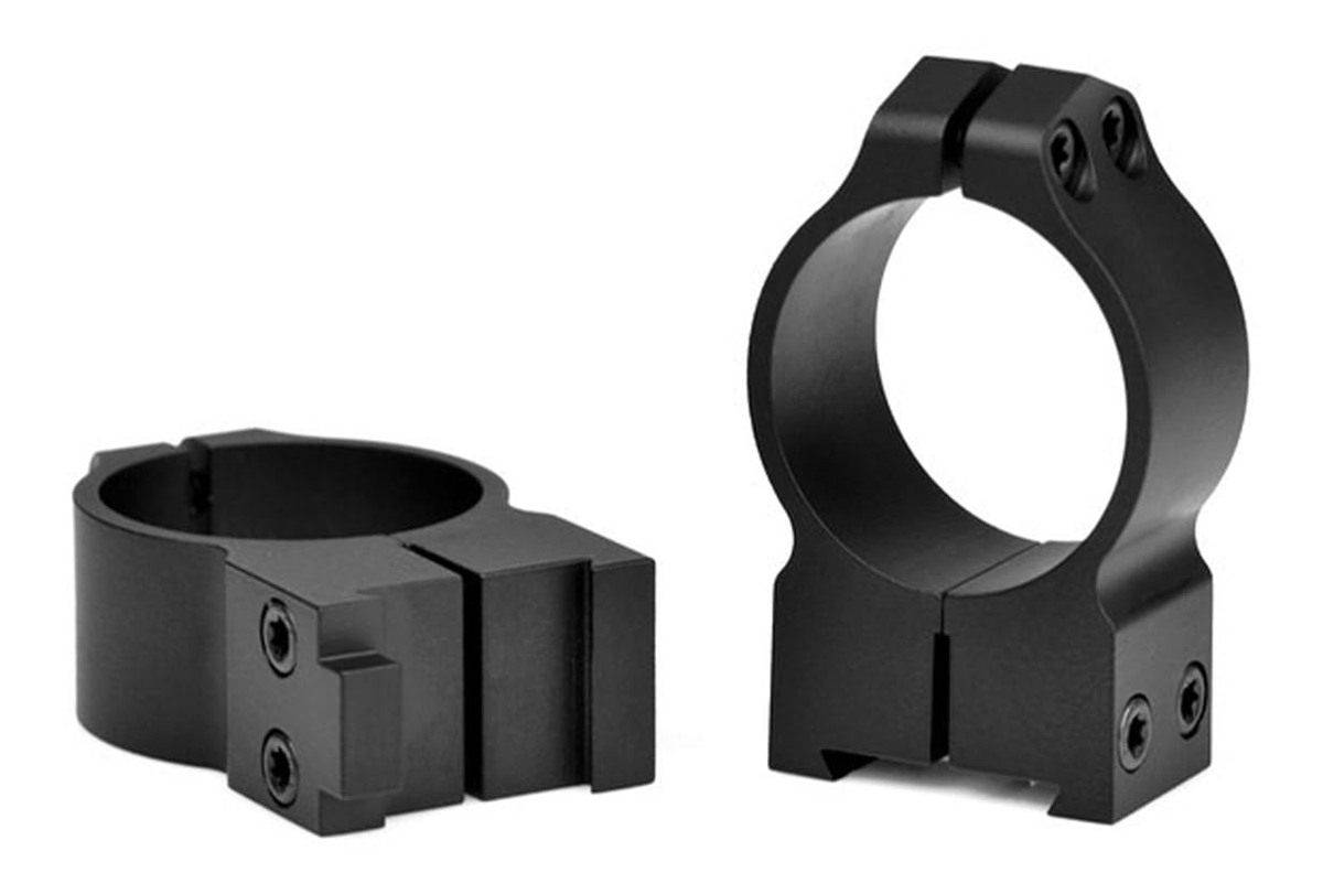 Warne 15BM CZ 550 Permanently Attached Scope Rings, Solid Steel, Vertically