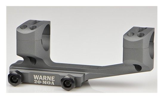 Warne LRSKEL34TG 20MOA, Extended Skeletonized 34mm MSR Mount, in-Built Stee