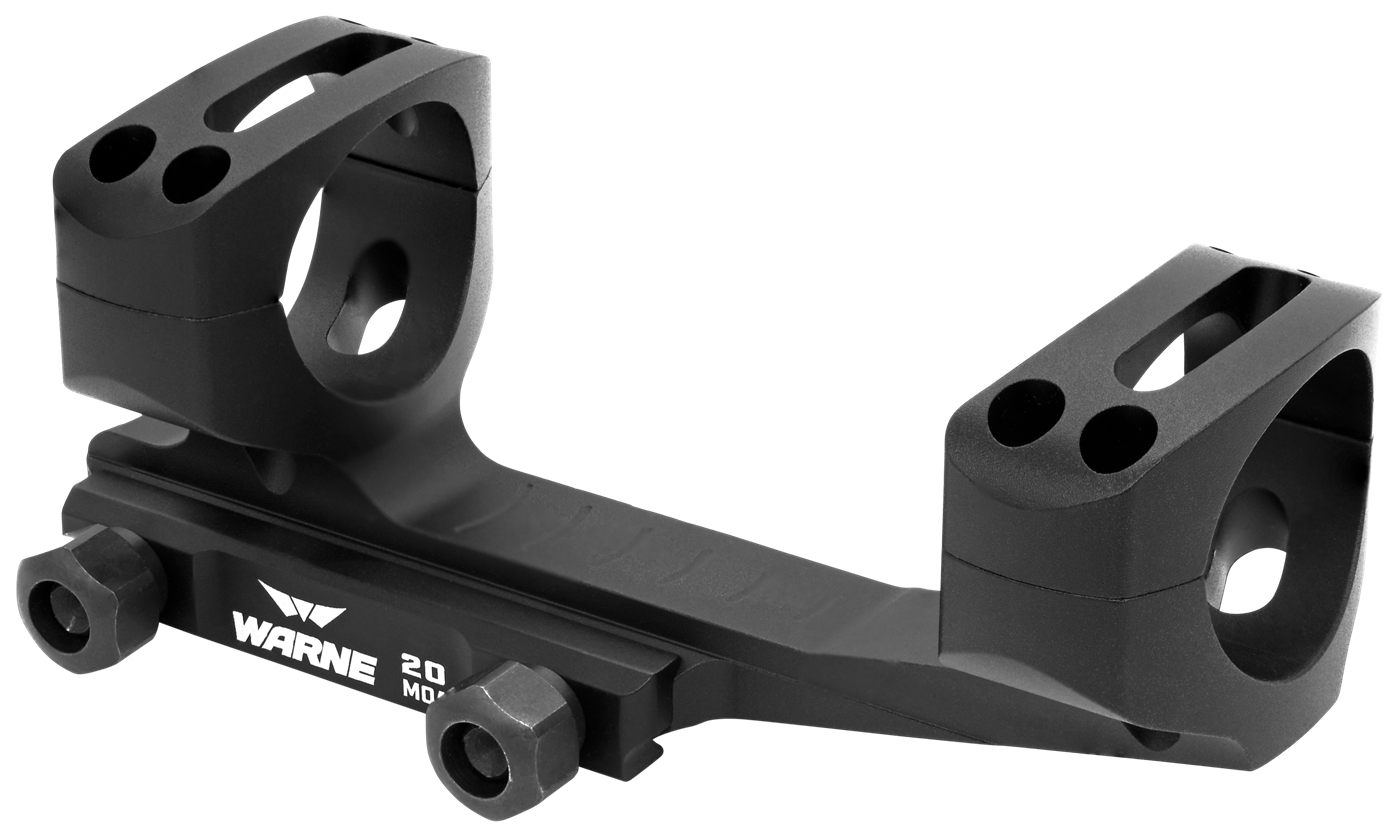 Warne LRSKEL34TW Skeletonized Scope Mount/Ring Combo Extended Black Anodize