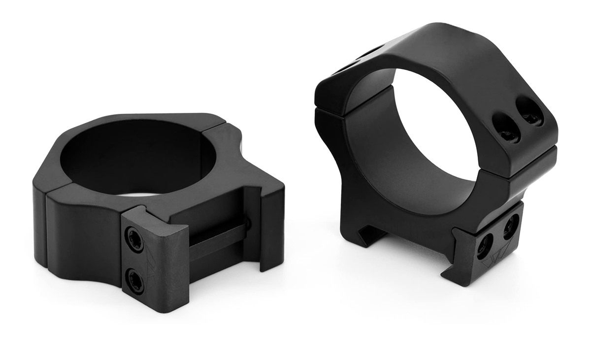 Warne Scope Mounts Maxima Horizontal, 30mm, PA, Optic Rings, Low, Matte Bla
