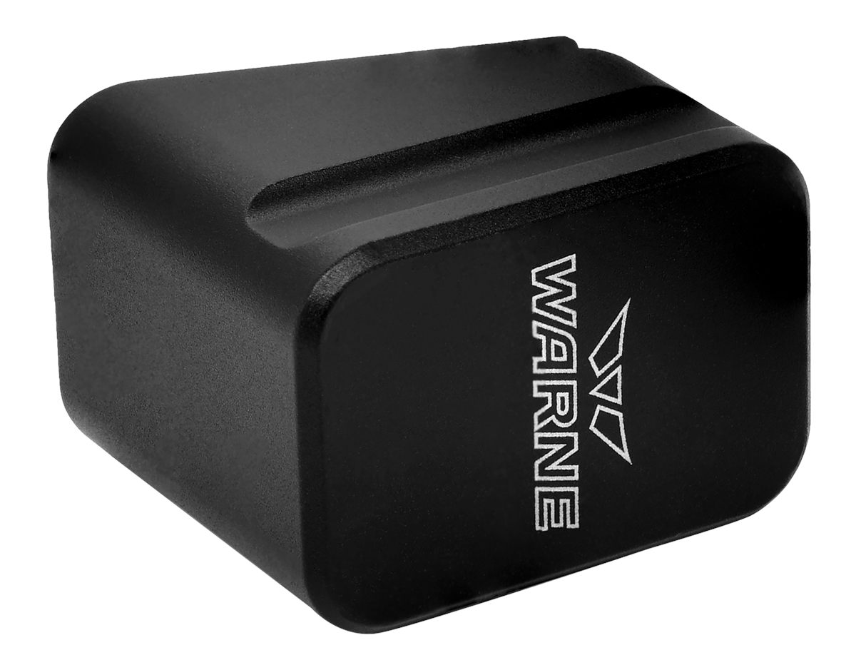 Warne MEG1754BLK Magazine Extension made of 6061-T6 Aluminum with Hardcoat