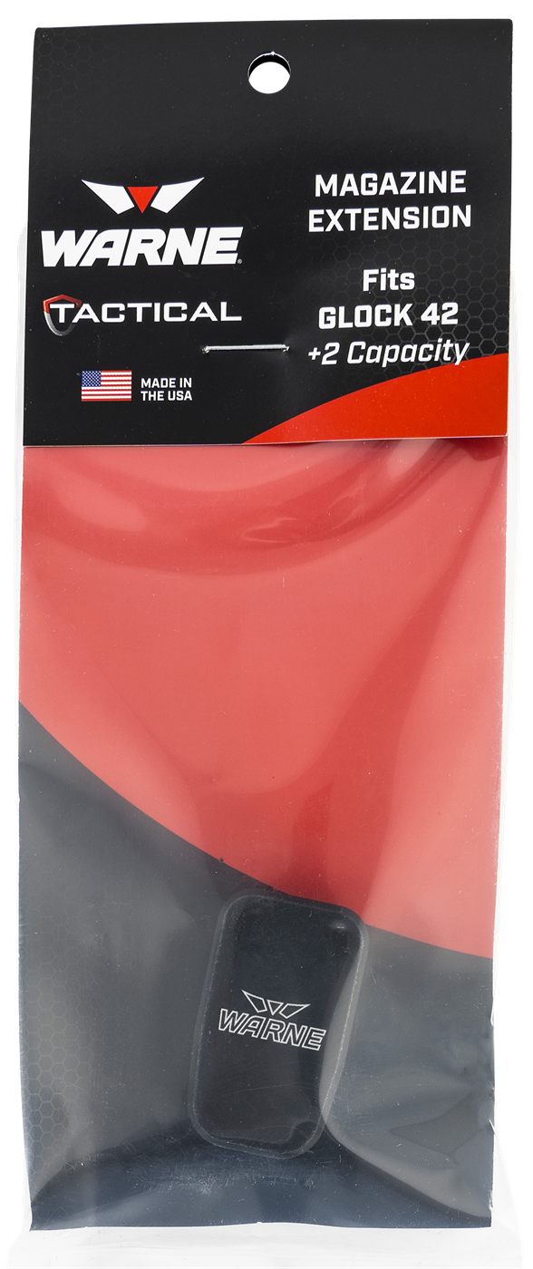 Warne MEG422BLK Magazine Extension made of 6061-T6 Aluminum with Hardcoat A