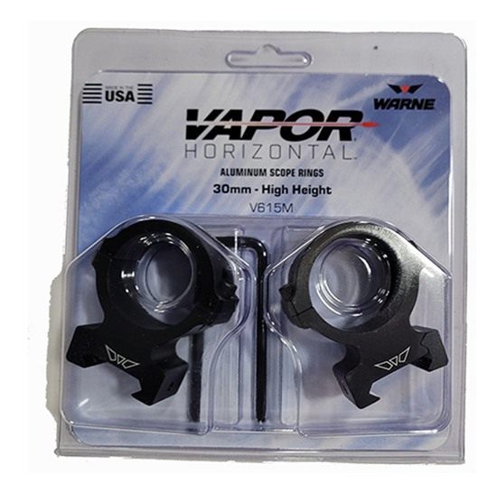 Warne Vapor Horizontal 30mm, High Matte Black, Scope Optic Rings view 3