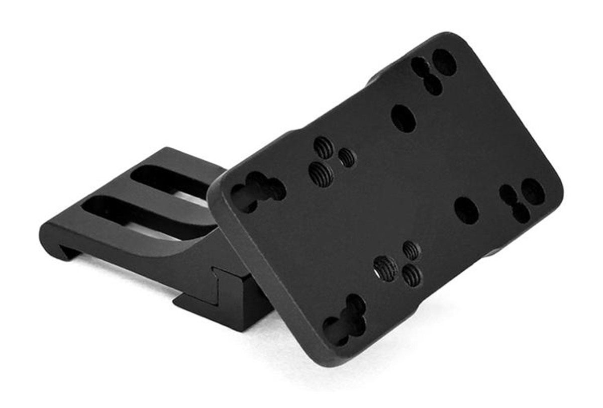 Warne Scope Mounts 6110MR Red Dot Riser 45 Degree Offset Reflex Black Anodi view 3