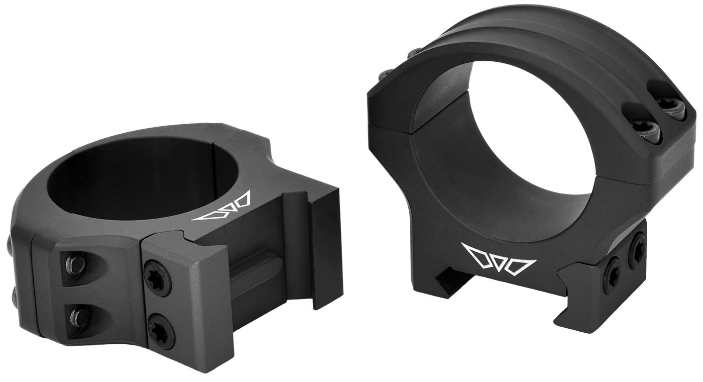 WARNE HyperLite Picatinny-Style Rings 30mm Low Matte Black