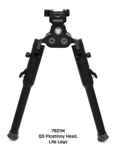 Warne Manufacturing 7921M Skyline Pro Bipod Black Anodized QD Picatinny Hea view 3