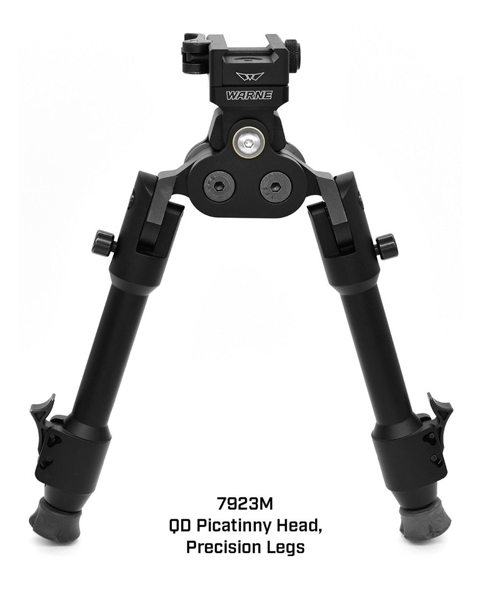 Warne Manufacturing 7923M Skyline Pro Bipod Black Anodized QD Picatinny Hea view 2