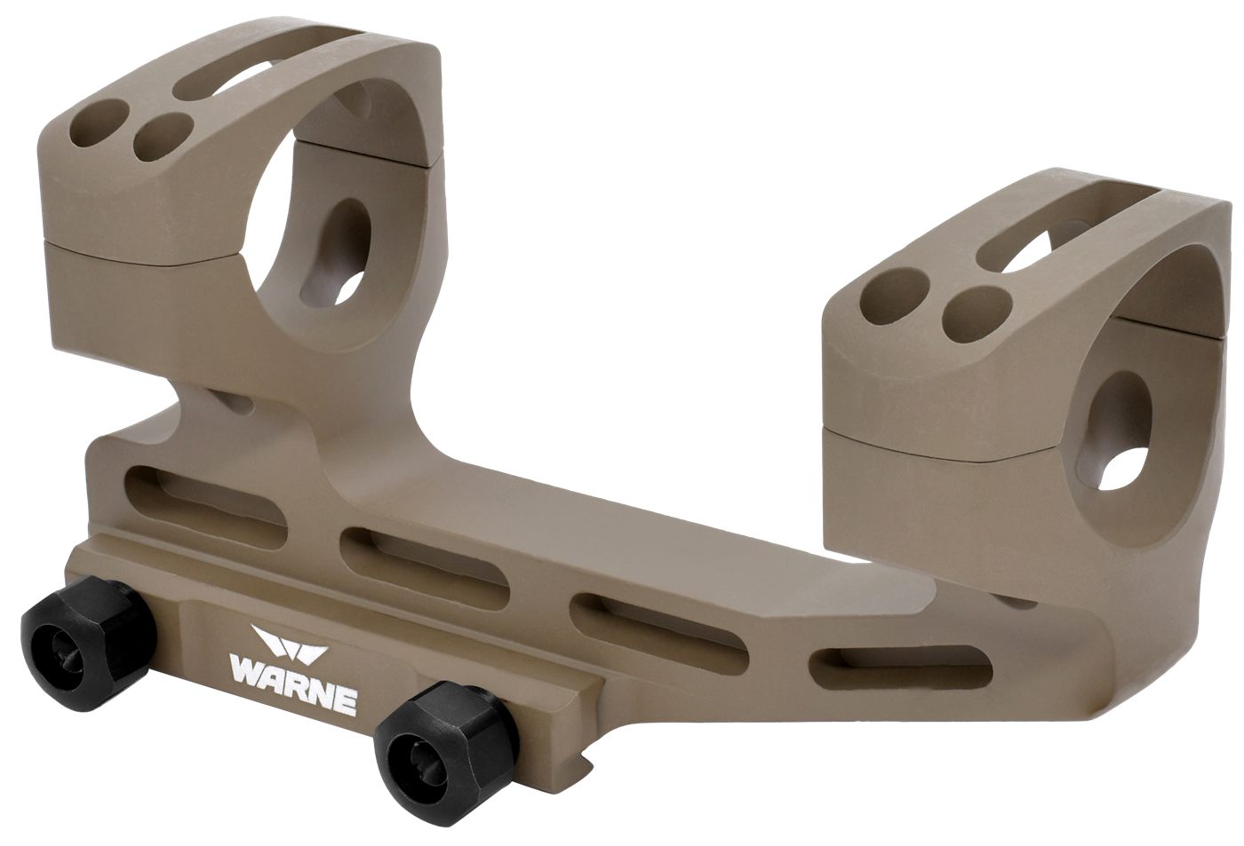 Warne LRSKEL1DE Skeletonized Scope Mount/Ring Combo Extended Dark Earth Alu