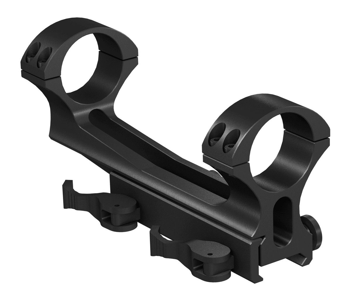 ATN ACMUDCQDM2 Dual Cantilever Scope Mount/Rings Combo Black Hardcoat Anodi