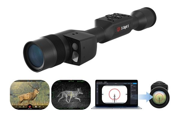 ATN DGWSXS3155LRF X-Sight 5 LRF Night Vision Rifle Scope Black Anodized 3-1 view 2