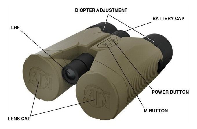 American Technologies Network ATN Rangefinder Binocular 10x42 Laser Ballist view 4