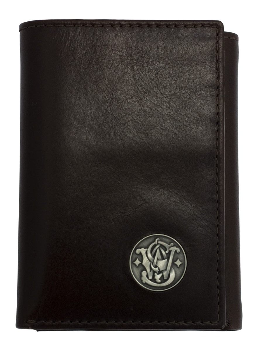 Rugged Rare Smith Wesson Trifold Wallet, 100% Leather Handmade Gift for him