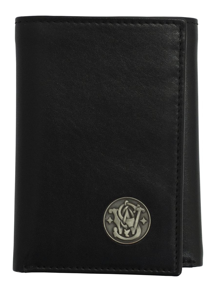 Rugged Rare Smith Wesson Trifold Wallet, 100% Leather Handmade Gift for him