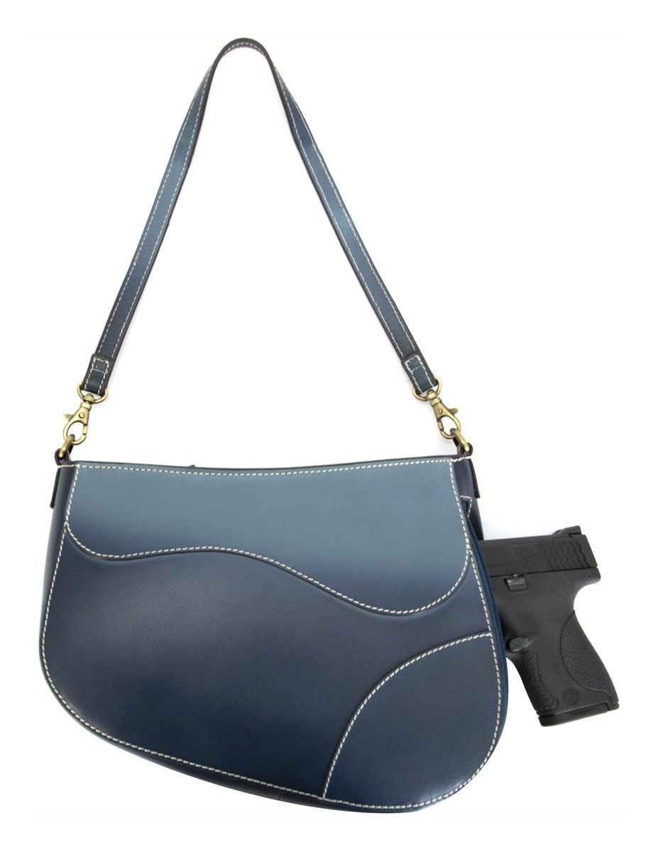 Rugged Rare Smith Wesson Saddle Crossbody Concealed Carry Leather Purse wit