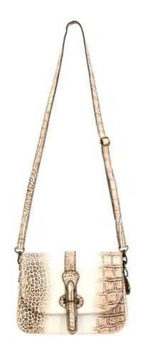 Rugged Rare Smith Wesson Croc Crossbody Concealed Carry Purse Beige