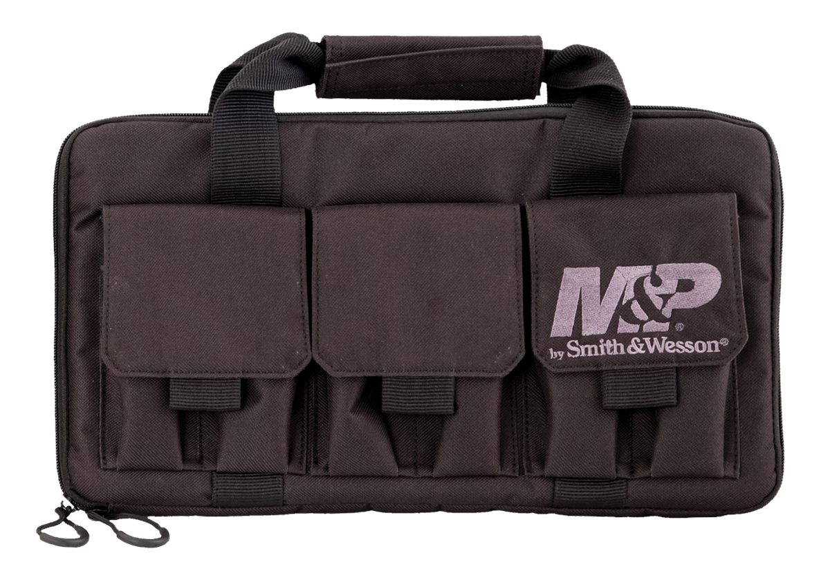M P Accessories 110029 Pro Tac Handgun Case Black Nylon Holds 2