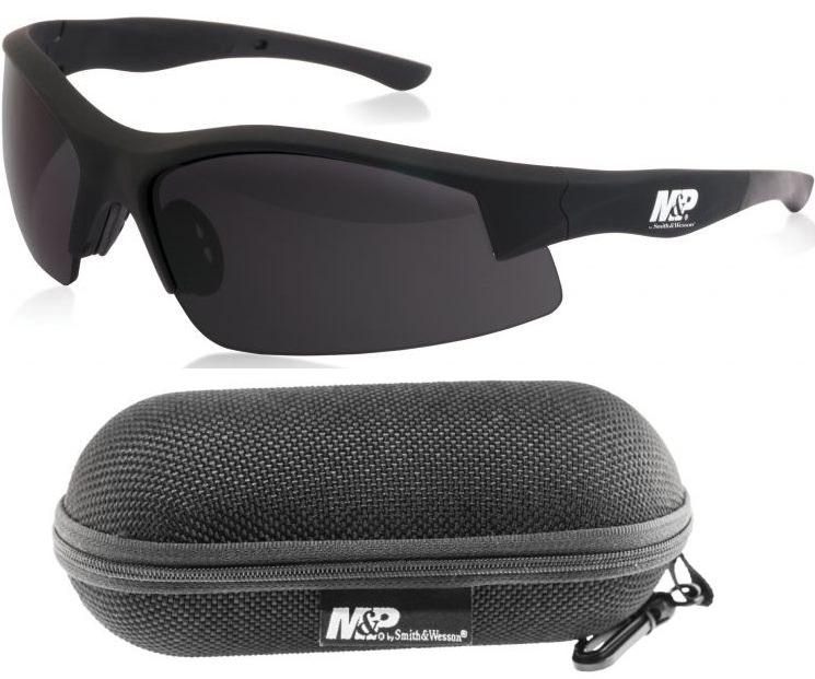 S W M P Super Cobra Half Shooting Glasses Smoke Lenses W/case