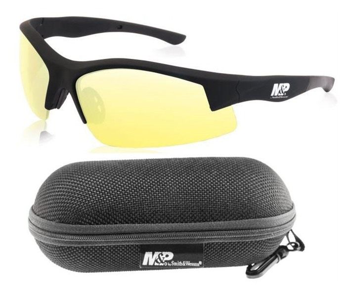 S W M P Super Cobra Half Shooting Glasses Yellow Lenses W/case