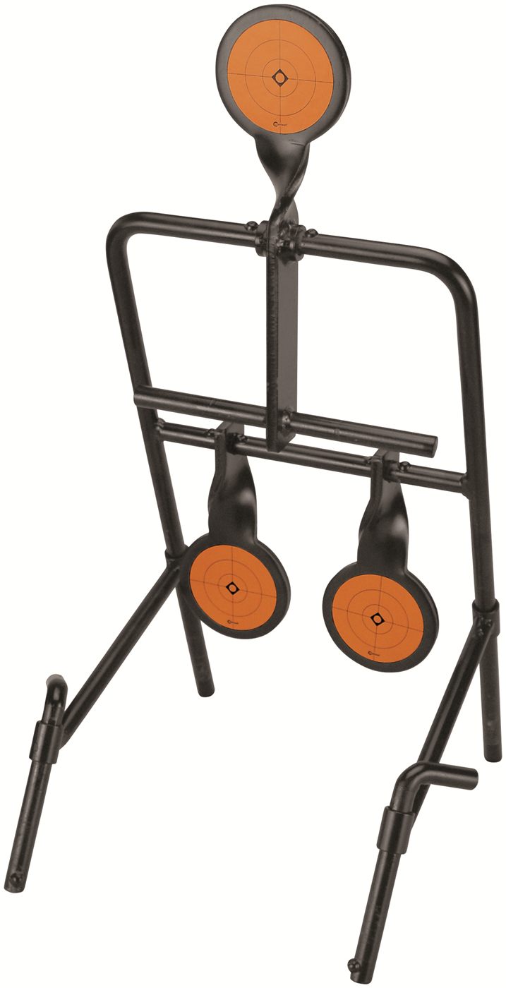 Caldwell 1071002 Resetting Handgun Steel Target Black/Orange Circle Illustr