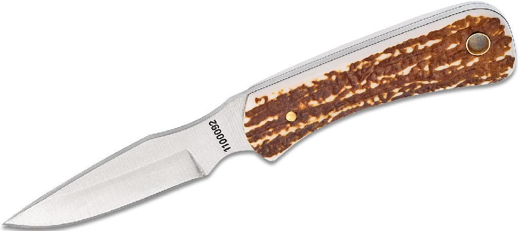 Uncle Henry Schrade 301UH Fixed Knife 3-1/8in Drop Point Blade Brown with L