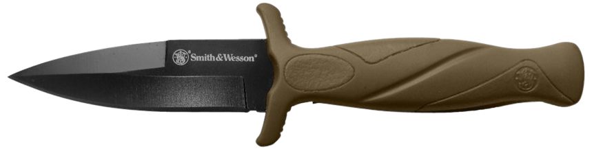 Smith Wesson Knives 1100073 H.R.T. Flase Edge 2.75in Fixed Plain Black Oxid view 2