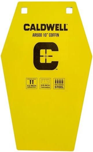 Caldwell 1116693 C 10in Coffin CP4 Yellow Powder Coat AR500 Steel Hanging view 2