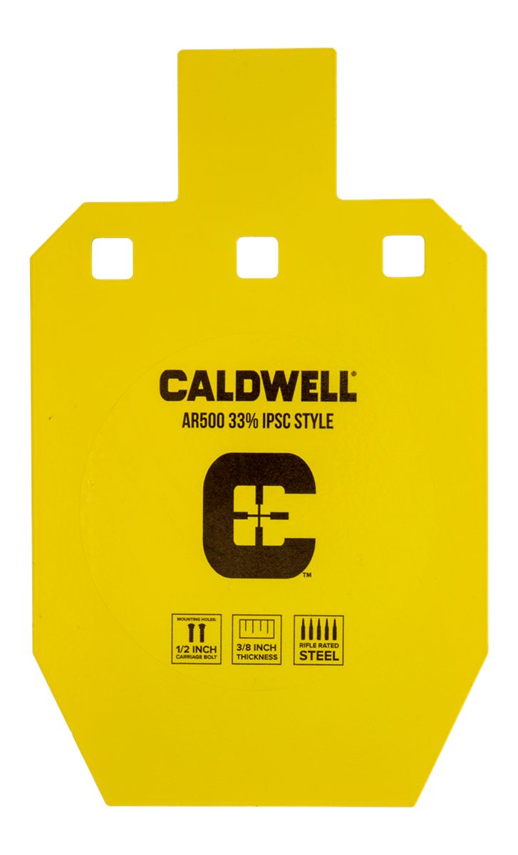 Caldwell 1116697 C Yellow Powder Coat AR500 Steel 10in L x 6.1in W x 0.4in