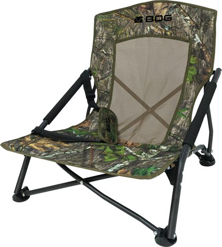Bog-Pod 1134444 Snood Low-Profile Chair, 4 Legs, Mossy Oak Camo, Steel Carr view 2