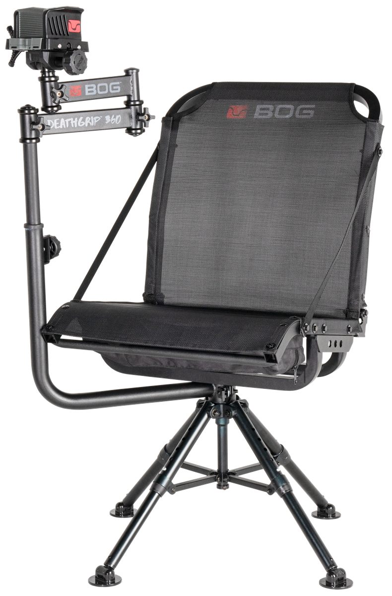 Bog-Pod 1134447 DeathGrip 360 Shooting Rest Chair, Black Aluminum, Extendab